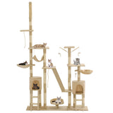 Vidaxl Cat Scratch Post avec Sisal Scratch Posts 230-250 cm beige