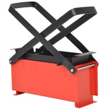 Vidaxl Briquette Appuyez pour du papier 34x14x14 cm en acier noir et rouge