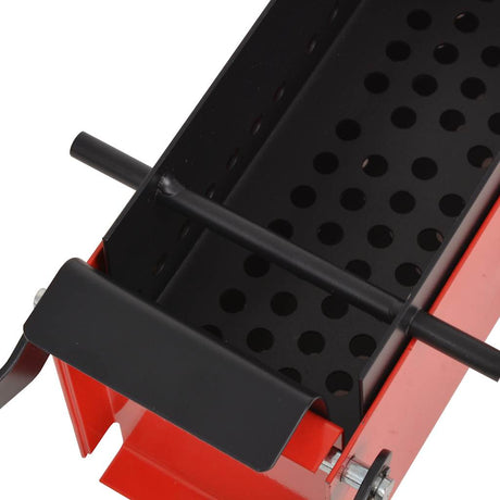 Vidaxl Briquette Appuyez pour du papier 34x14x14 cm en acier noir et rouge
