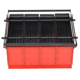 Vidaxl Briquetten Press pour papier 38x31x18 cm en acier noir et rouge