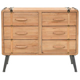 Vidaxl ladekast 91x35x73 cm massief vurenhout