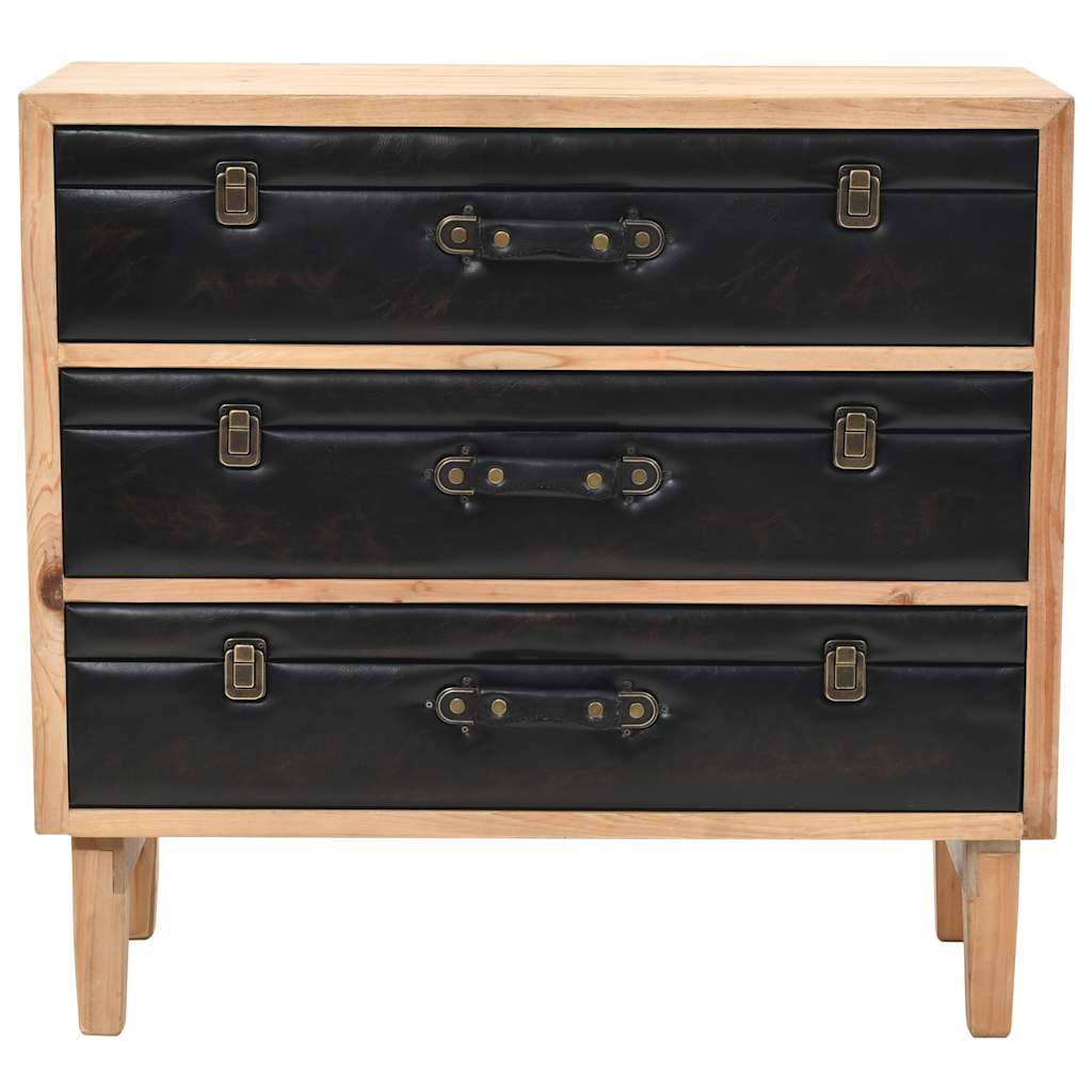 Vidaxl ladekast 80x36x75 cm massief vurenhout