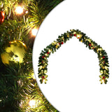 Vidaxl Garland de Noël décoré de balles de Noël et de lumières LED 5 m