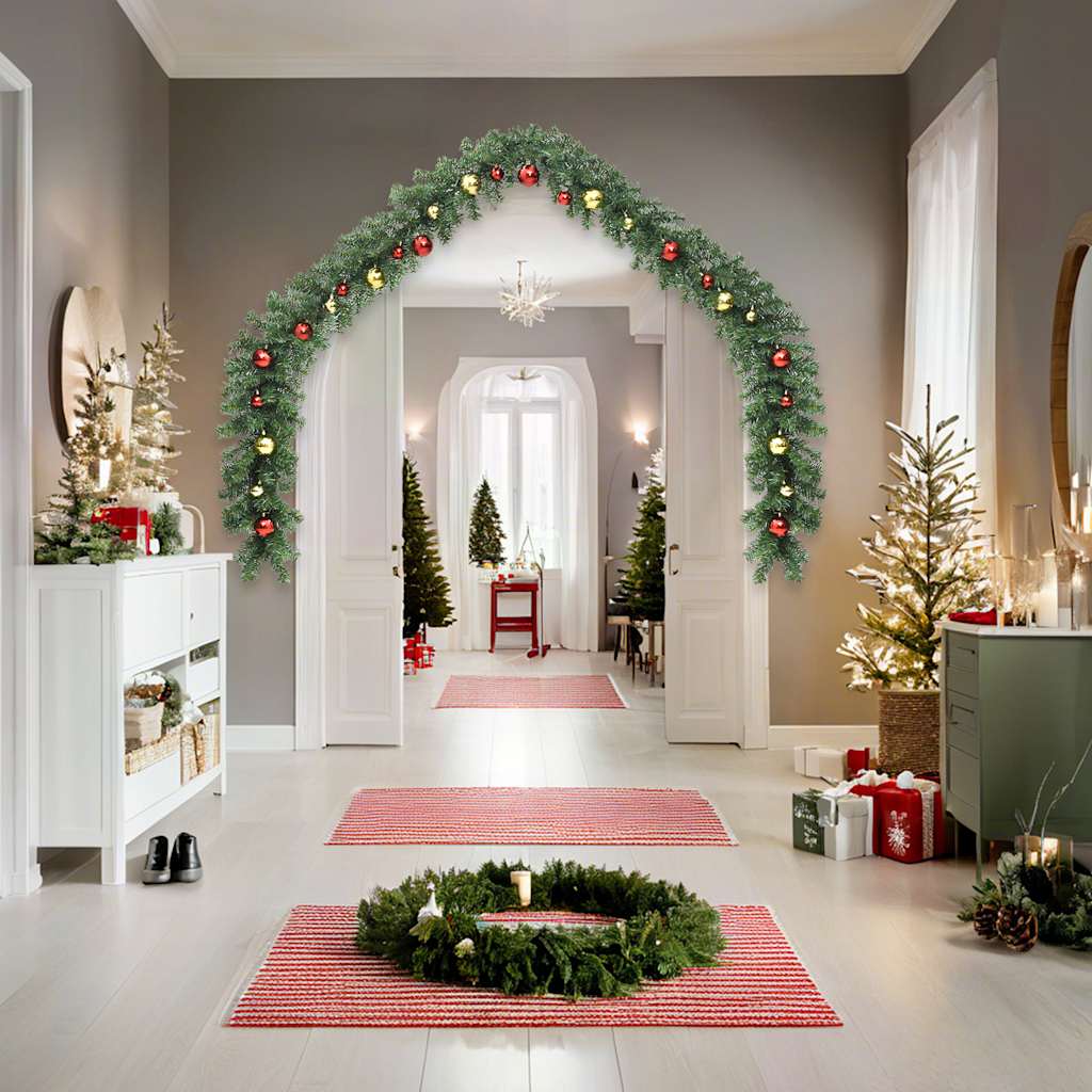 Guirlande de Noël Vidaxx décorée de boules de Noël et de lumières LED 10 m