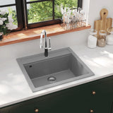 Vidaxl Sink Single Bowl of Granite Grey