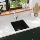 Vidaxl puits simple bol de granit noir