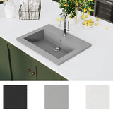 VIDAXL WASHBASIN 600X450X120 MM GREY GREY