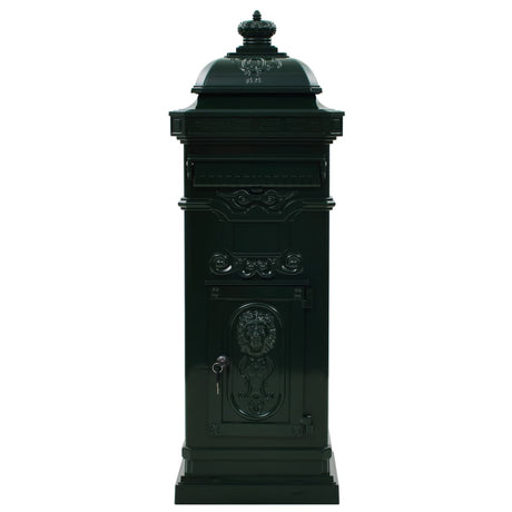 Vidaxl Pilaar Boîte aux lettres Vintage Style Rust résistant en aluminium Green