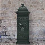 Vidaxl Pilaar Boîte aux lettres Vintage Style Rust résistant en aluminium Green