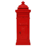 Vidaxl Pilaar Boîte aux lettres Vintage Style Rust - Rouge en aluminium résistant