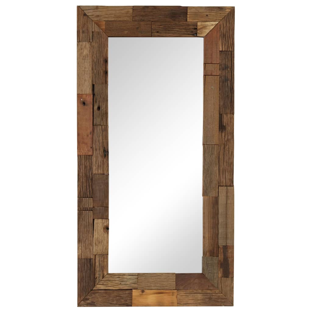 Miroir Vidaxxl 50x110 cm bois massif recyclé