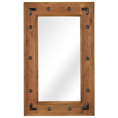 Miroir Vidaxxl 50x80 cm bois d'acacia massif