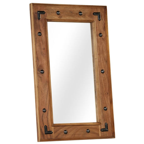 Miroir Vidaxxl 50x80 cm bois d'acacia massif