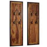 VidaXL porte-manteaux 2 pcs bois de Sesham massif