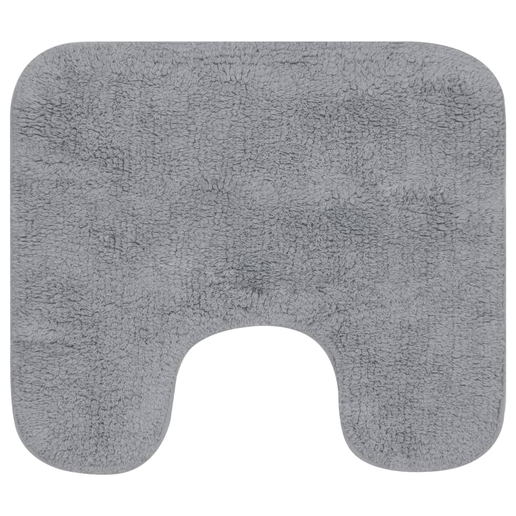 VidaXL Bathmatting set Fabric gray 3-piece