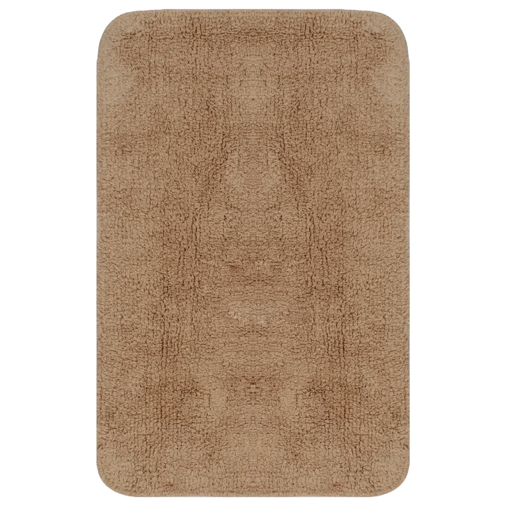 Vidaxl Bathmatting de tela beige de 3 piezas