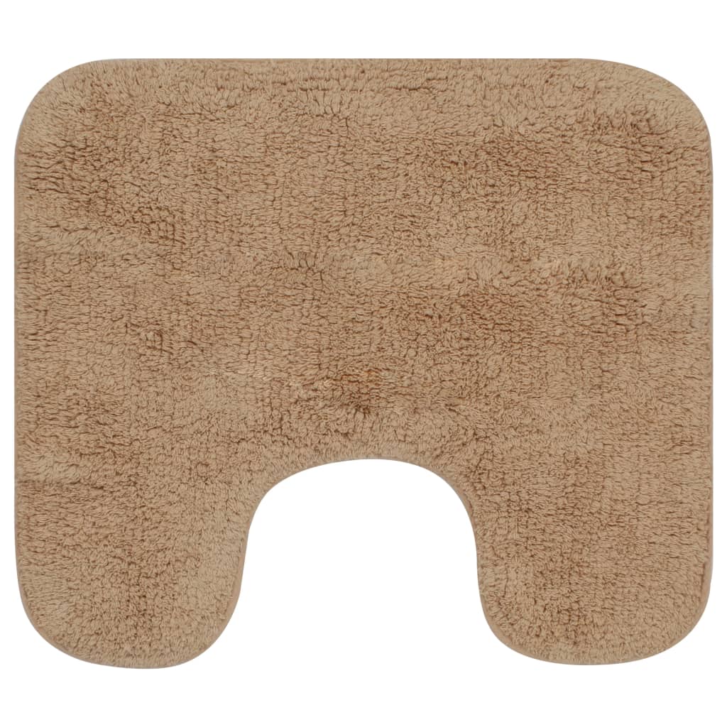 Vidaxl Bathmatting Ensemble de tissu beige 3 pièces