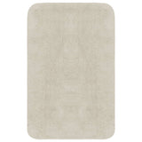 Vidaxl Bathmatting Set Tissu blanc 3 pièces