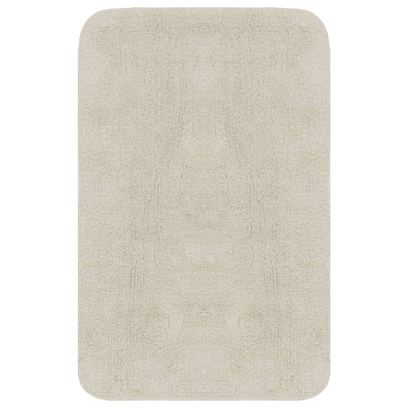 Vidaxl Bathmatting Set Tissu blanc 3 pièces