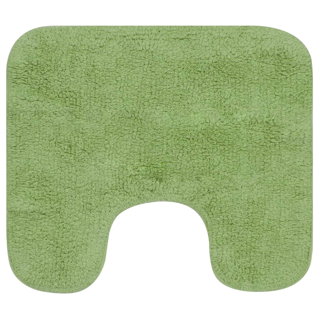 Vidaxl Bathmatting Set Fabric Green 3 pièces