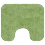 Vidaxl Bathmatting Set Fabric Green 3-Piece