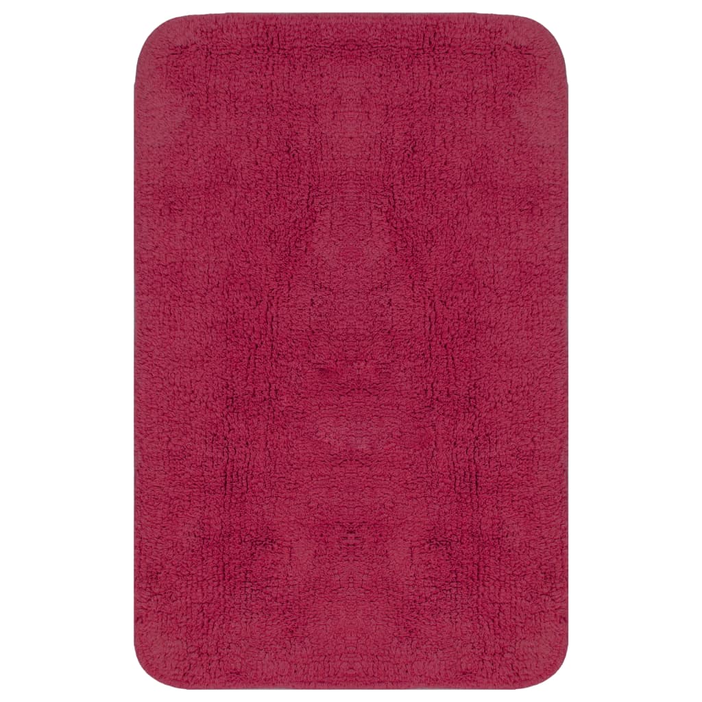 VidaXL Bathmatting set fabric fuchsia 3-piece