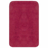 Vidaxl Bathmatting Set Fabric Fuchsia 3 pièces