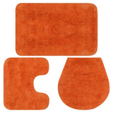 Vidaxl Bathmatting Tabet Naranja de 3 piezas