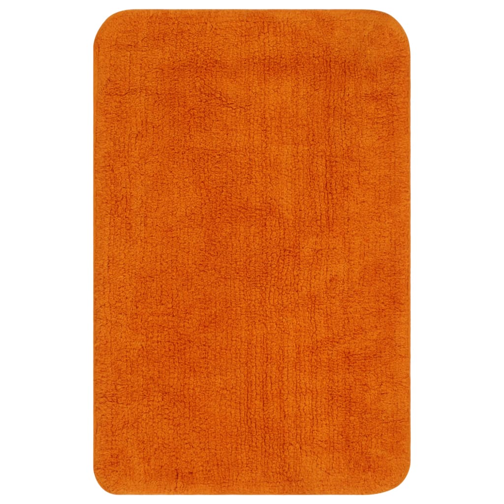 Vidaxl Bathmatting Set Fabric Orange 3-Piece