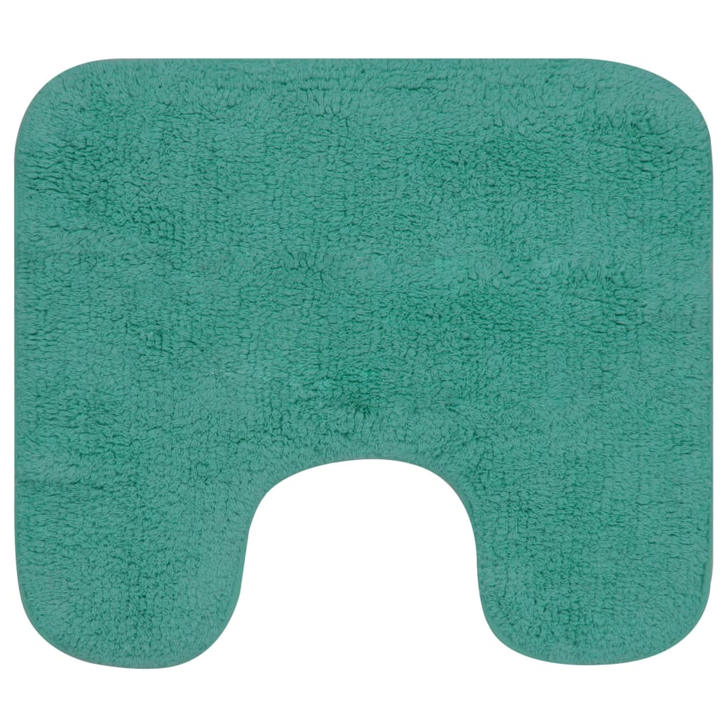 Vidaxl Bathmatting Set Fabric Turquoise 3-Piece