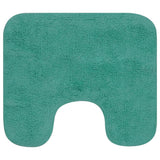 VidaXL Bathmatting set fabric turquoise 3-piece