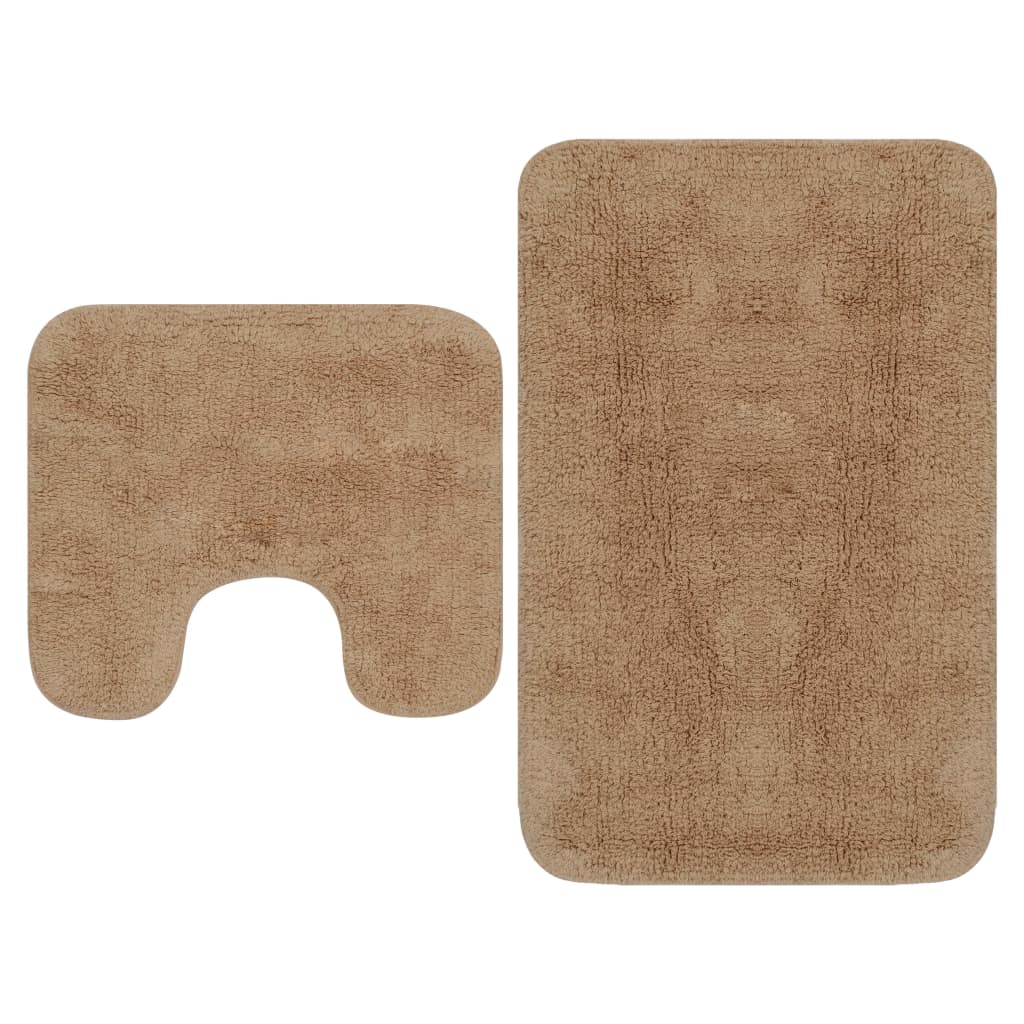 VidaXL Bathmatting set of fabric beige 2-part