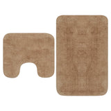 Vidaxl Bathmatting Set of Fabric Beige 2-del