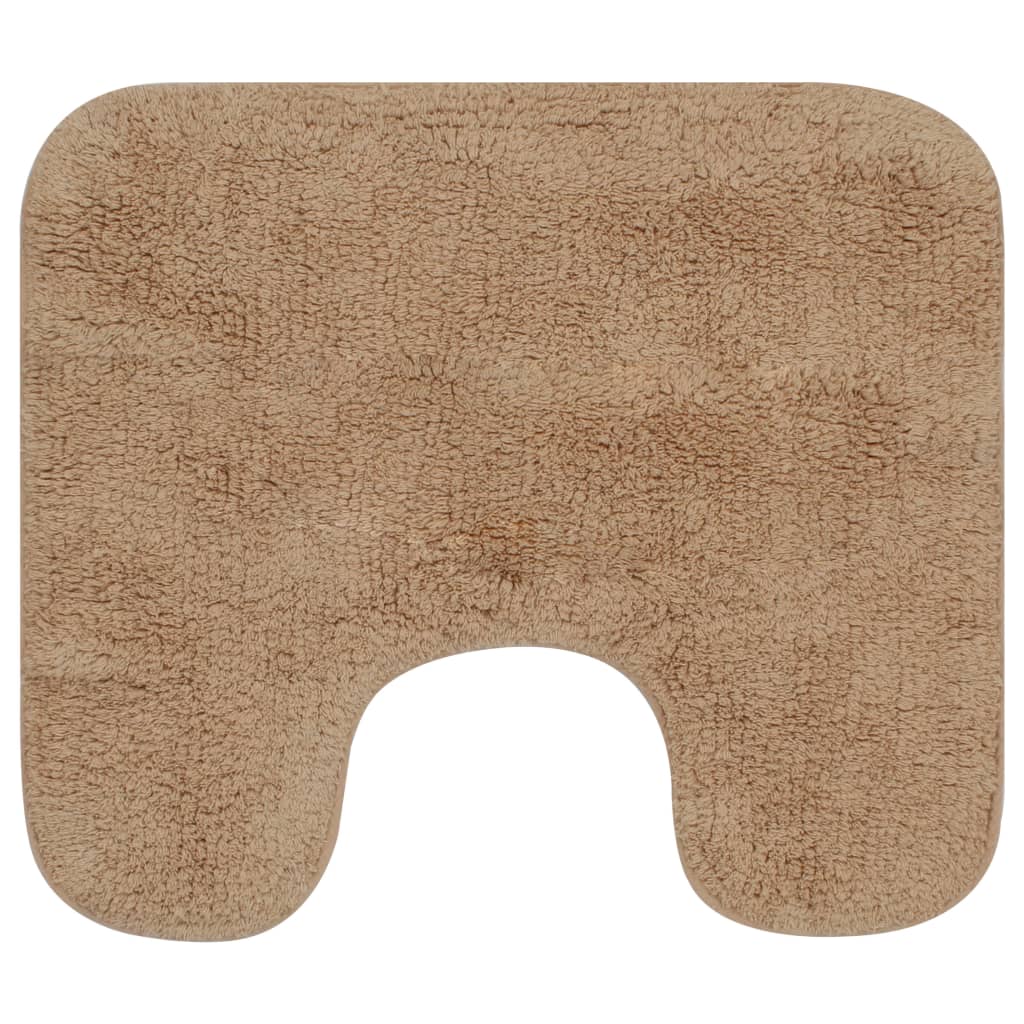 Vidaxl Bathmatting de tela beige 2 partes