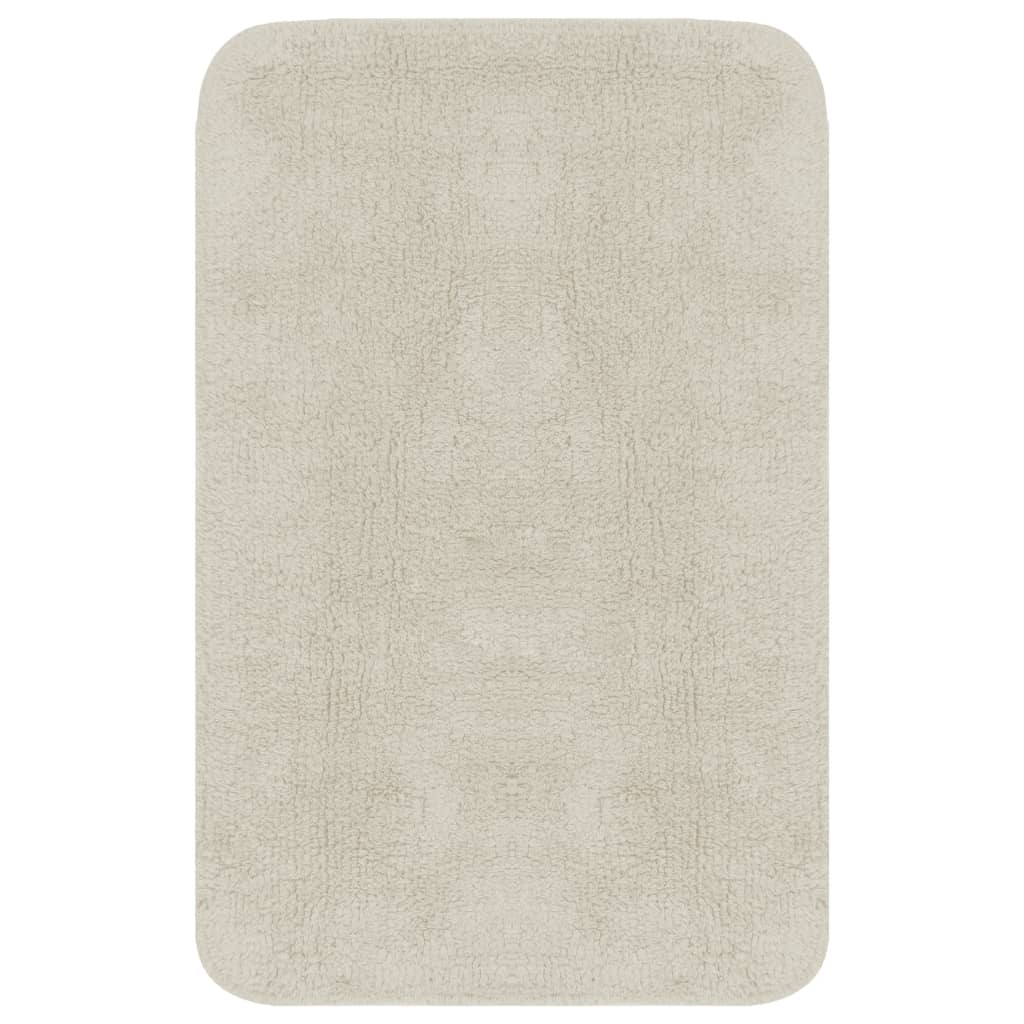 Vidaxl Bathmatting Set Fabric White 2-Part