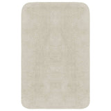 Vidaxl Bathmatting Set Fabric blanc 2 parties