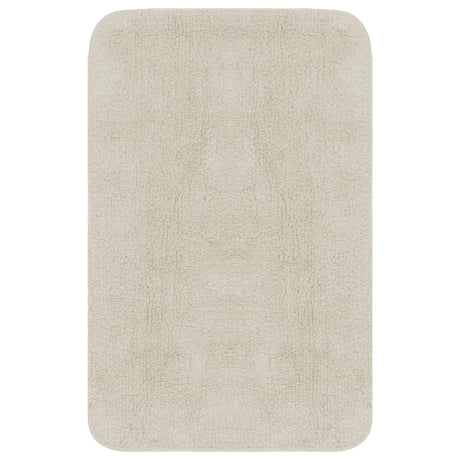 Vidaxl Bathmatting Set Fabric blanc 2 parties