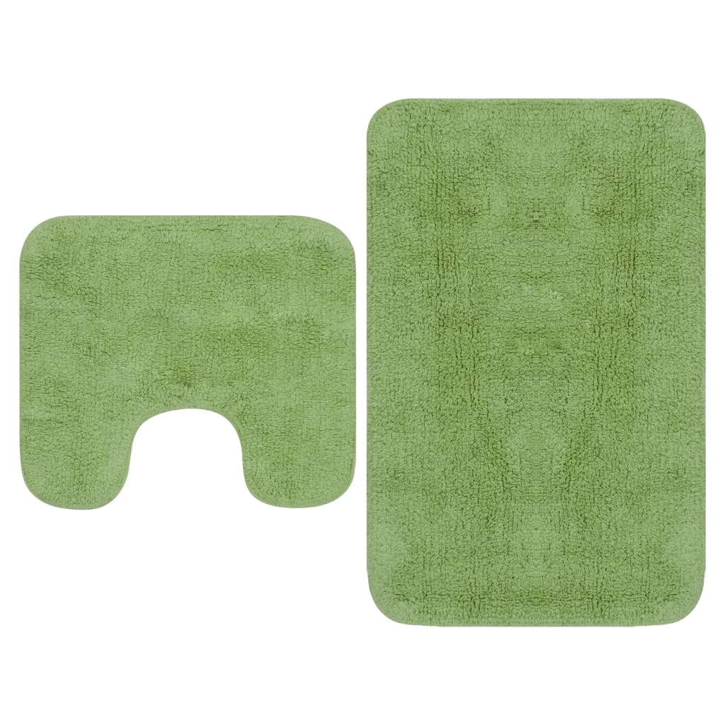 Vidaxl Bathmatting Set tela verde 2 partes