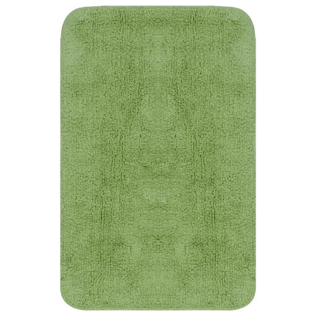 Vidaxl Bathmatting Set Tissu vert 2 parties
