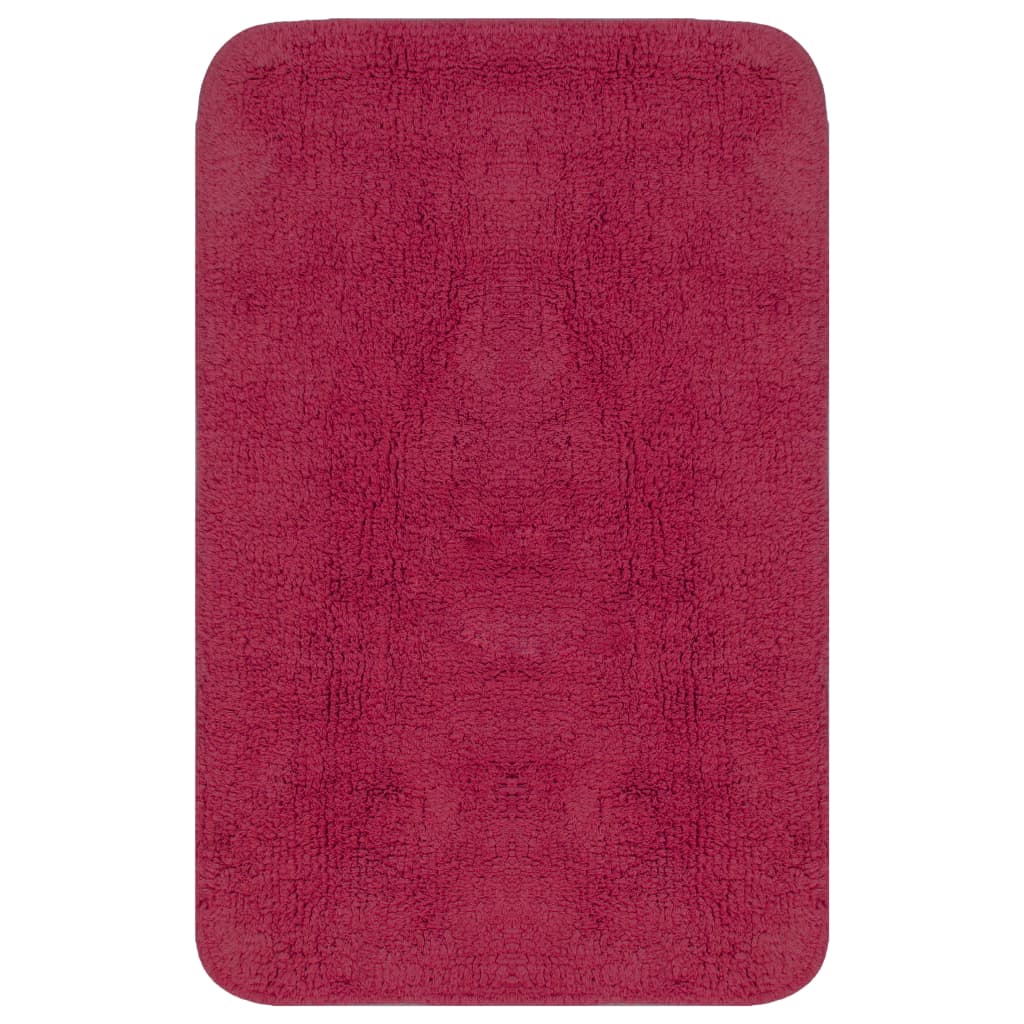 VidaXL Bathmatting set fabric fuchsia 2-piece