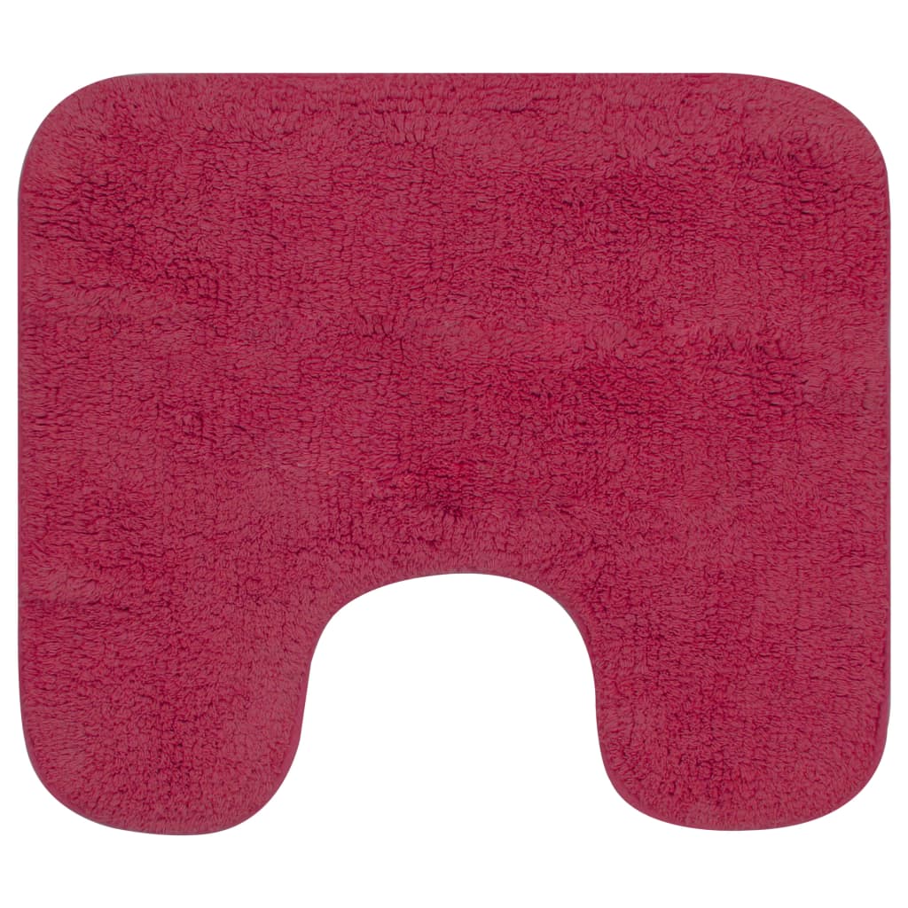 VidaXL Bathmatting set fabric fuchsia 2-piece