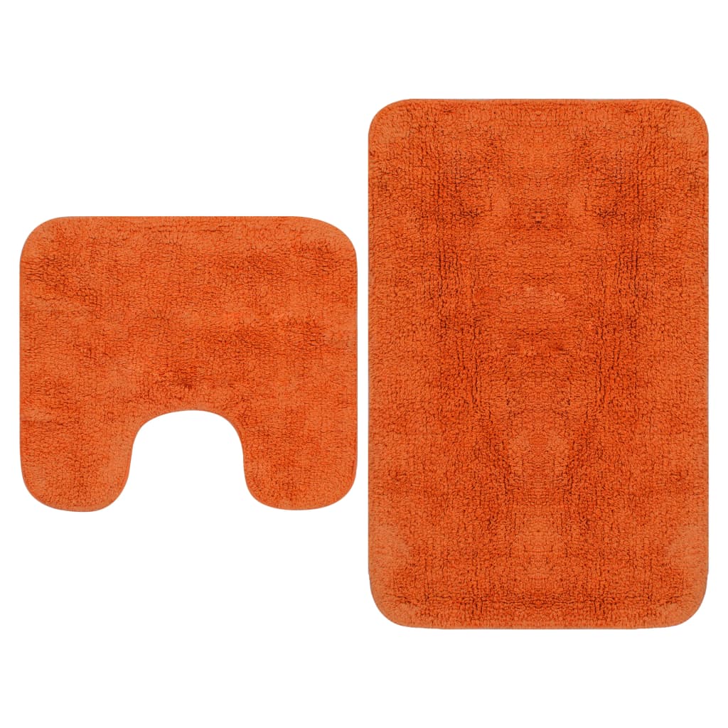 Vidaxl Bathmatting Set tela naranja 2 partes