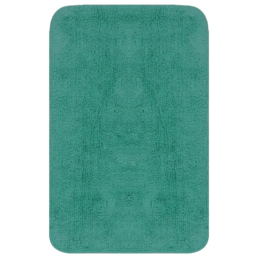 Vidaxl Bathmatting Set Fabric Turquoise 2-Piece