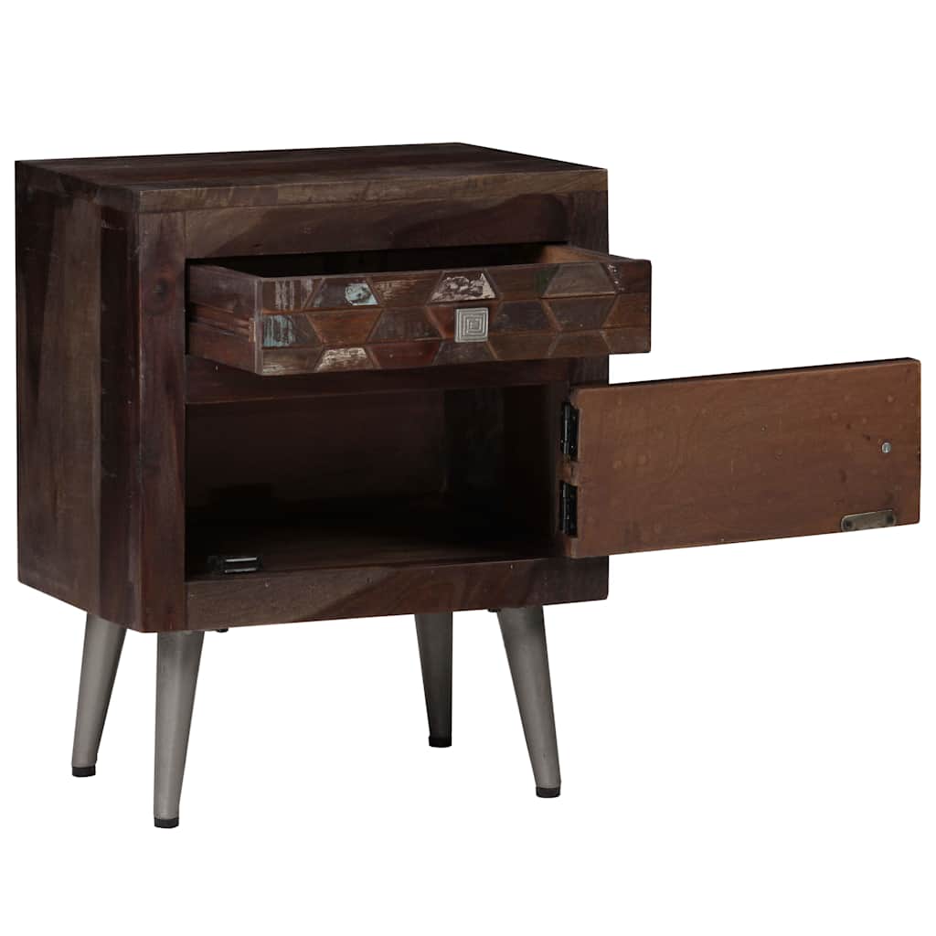 Vidaxl nachtkastje 40x30x50 cm massief gerecycled hout