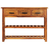 Vidaxl dressoir met 3 lades 110x30x80 cm massief hout