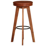 Vidaxl barstoelen 2 st echt leer en massief acaciahout
