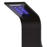 Panneau de douche Vidaxl 20x44x130 cm en aluminium noir