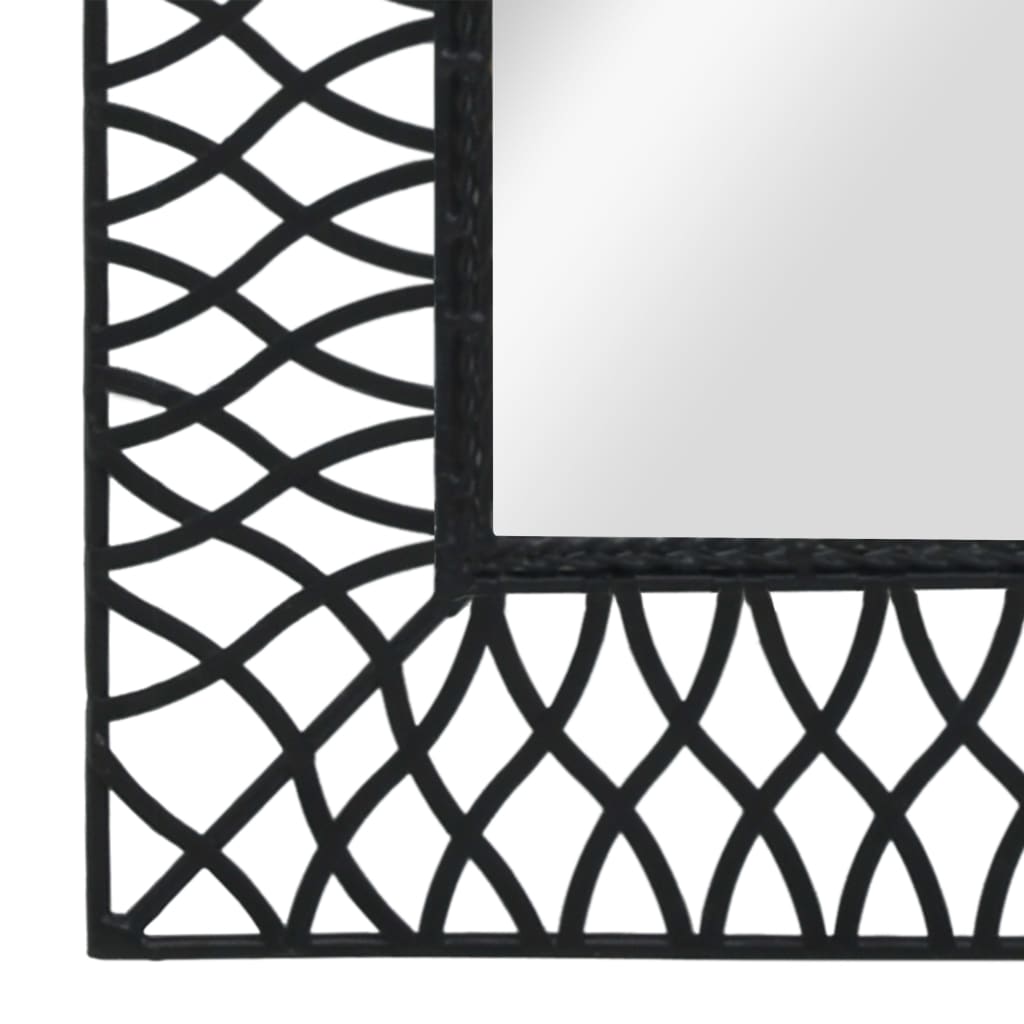 Mirror de pared Vidaxl doblado 50x80 cm negro