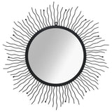 Vidaxl Wall Mirror Sunburst 80 cm czarny