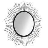 Vidaxl Wall Mirror Sunburst 80 cm czarny